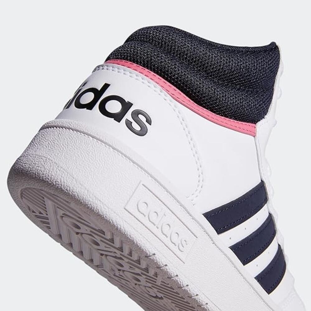 Adidas Hoops 3.0 Cloud White Legend Ink Rose Tone Mid Sneakers 9 - Picture 8 of 8